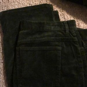 Dark green corduroy pants